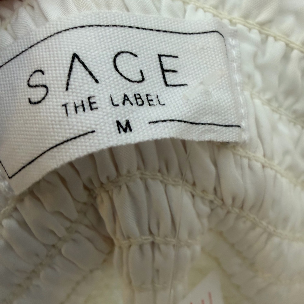 Sage the label cottage core midi dress new size M white - Picture 3 of 7